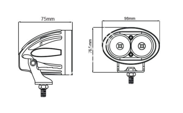 Forklift Güvenlik Küçük Mavi Işık / Bluepoint